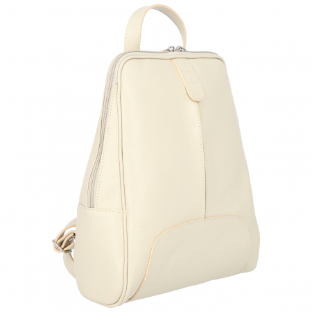 Rucsacuri - Rucsac dama din piele naturala moale, model 250, Bej mat