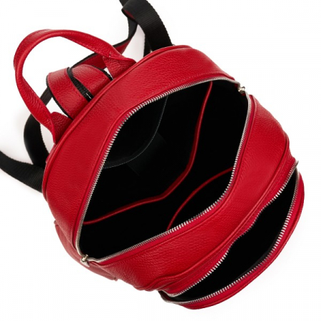 Rucsac dama din piele naturala moale, model 270, Rosu [2]