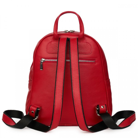 Rucsac dama din piele naturala moale, model 270, Rosu [1]