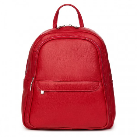 Rucsac dama din piele naturala moale, model 270, Rosu [3]
