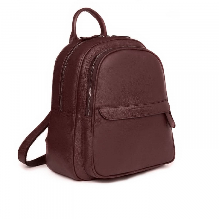 Rucsacuri - Rucsac dama din piele naturala moale, model 270, Bordo