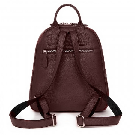 Rucsac dama din piele naturala moale, model 270, Bordo [3]