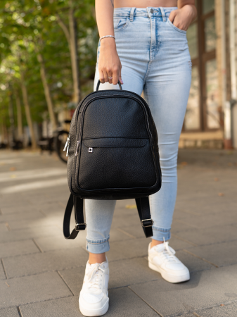 Rucsac dama din piele naturala moale, model 270, Negru [1]