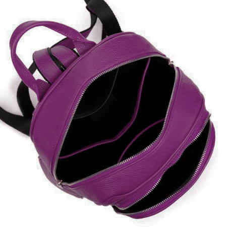 Rucsac dama din piele naturala moale, model 270, Mov [2]