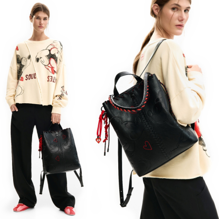 Rucsac de dama, Desigual, seria All Mickey Sumy, Negru [3]