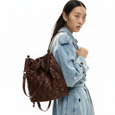 Posete - Rucsac de dama, Desigual, seria Argon Harlan, Maro coniac