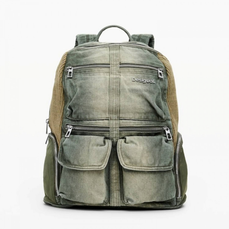 Rucsac de dama, Desigual, seria Bravo Hybrid Chester, Verde olive [2]