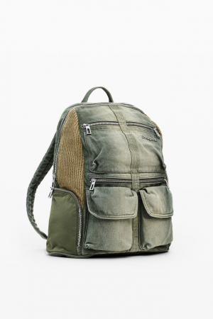 Rucsac de dama, Desigual, seria Bravo Hybrid Chester, Verde olive [3]