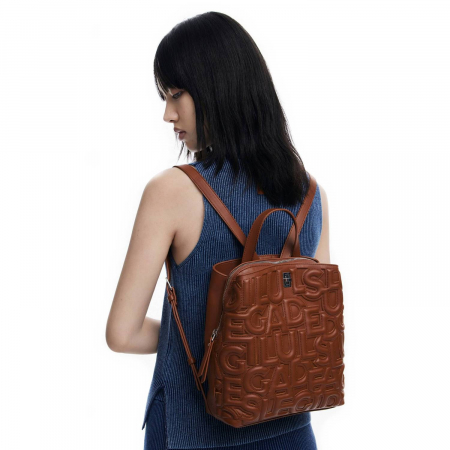 Rucsac de dama, Desigual, seria Maki Sumy Mini, Maro camel