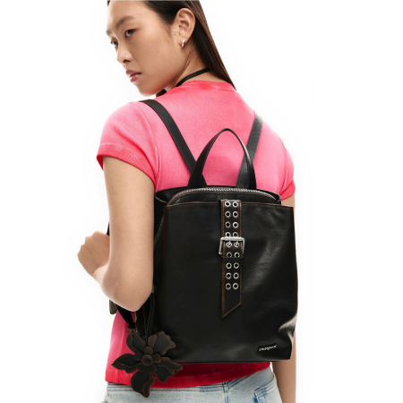 Rucsac de dama, Desigual, seria Curio Choco Sumy Mini, Negru