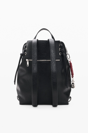 Rucsac mediu de dama, Desigual, seria Half Logo Luena, Negru [5]
