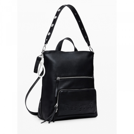Rucsac/geanta de umar 2 in 1, dama, Desigual, seria Half logo, Negru [5]