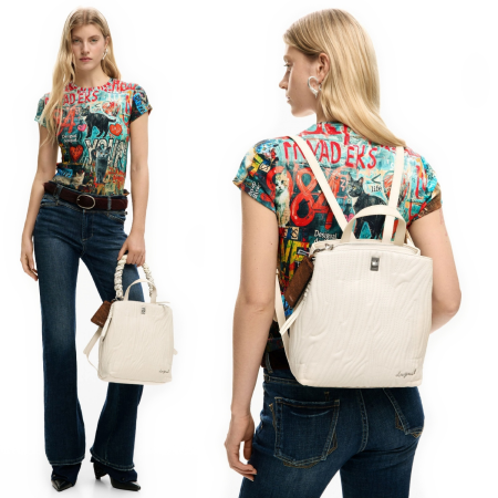 Rucsac de dama, Desigual, seria Helium Sumy, Bej [3]