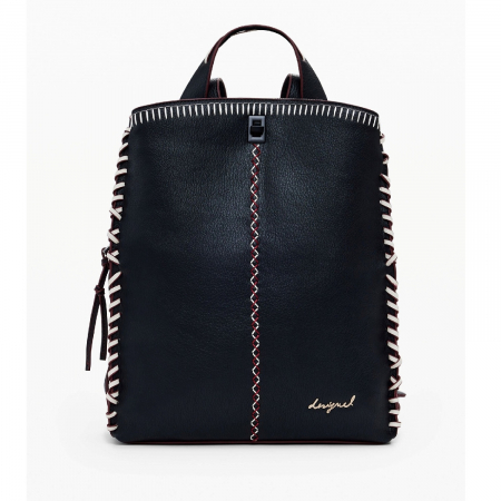 Rucsac de dama, Desigual, seria Manhattan Pespuntes, Negru [4]