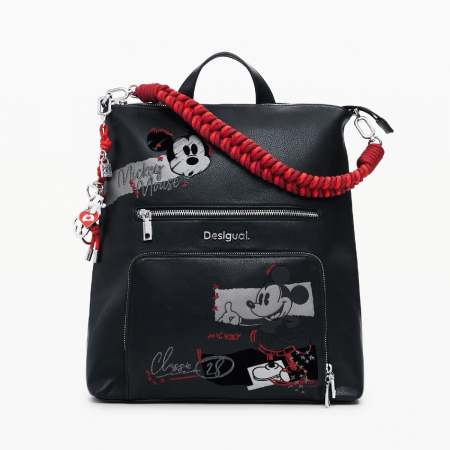 Rucsac de dama, Desigual, seria Mickey Rock Pretoria, Negru [4]