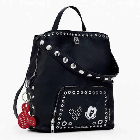 Rucsac de dama, Desigual, seria Mickey Rock Sumy, Negru [2]