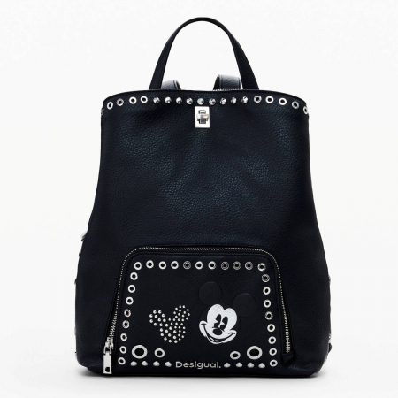 Rucsac de dama, Desigual, seria Mickey Rock Sumy, Negru [3]