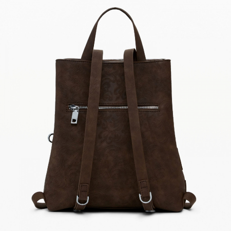 Rucsac de dama, Desigual, seria New Patch 1 Piedra, Maro ciocolata [6]