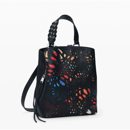 Rucsacuri - Rucsac de dama, Desigual, seria Notus Print Sumy Mini - Negru