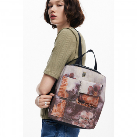Rucsacuri - Rucsac de dama, Desigual, seria Porcket Blossom Sumy Mini, Multicolor