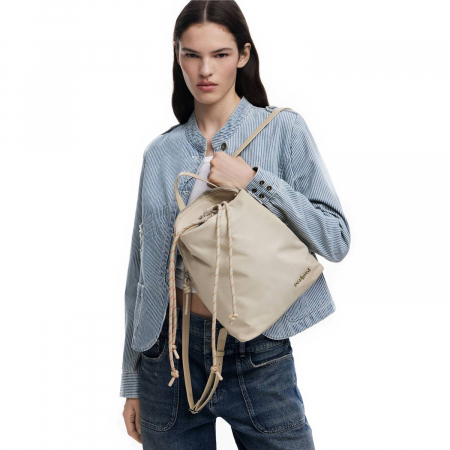 Rucsac de dama, Desigual, seria Priori Sumy Mini Sport, Ocru