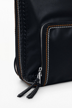 Rucsac de dama, Desigual, seria Trama Pretoria, Negru [4]