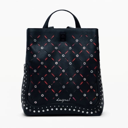 Rucsac de dama, Desigual, seria Yankee Metal Patch Sumy, Negru [3]