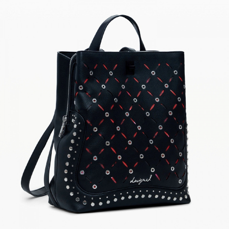 Rucsac de dama, Desigual, seria Yankee Metal Patch Sumy, Negru [1]