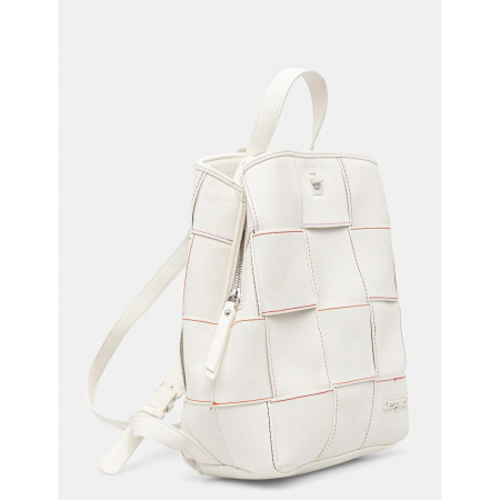Rucsac de dama, Desigual, seria Denim Yoko Blanco Mini, Alb [5]