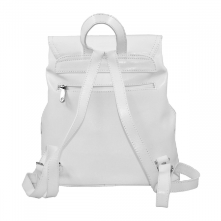 Rucsac de dama din piele naturala, model 097, Alb [4]