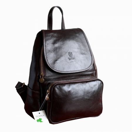 Rucsac  de dama din piele maro ciocolatiu model R101