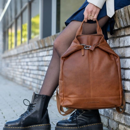 Rucsac de dama din piele moale, The Chesterfield Brand, Manchester, Maro coniac [7]