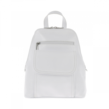 Rucsac de dama din piele naturala, model 119, Alb [1]