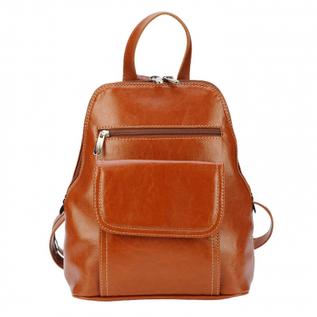 Rucsac de dama din piele naturala, model 119, Maro tabac [1]