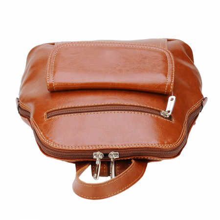 Rucsac de dama din piele naturala, model 119, Maro tabac [4]