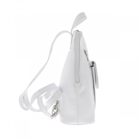Rucsac de dama din piele naturala, model 119, Alb [4]