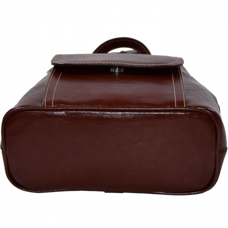 Rucsac de dama din piele naturala, model 119, Maro coniac [6]