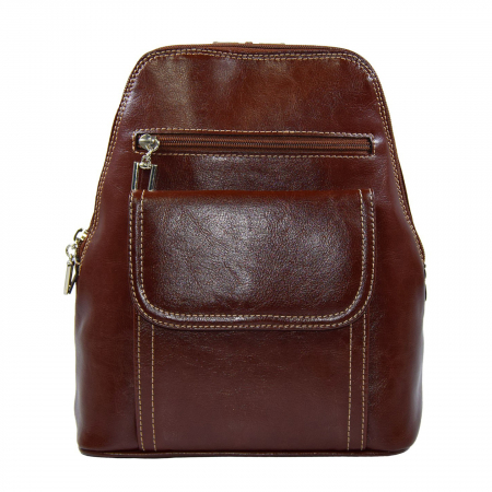 Rucsac de dama din piele naturala, model 119, Maro coniac [1]