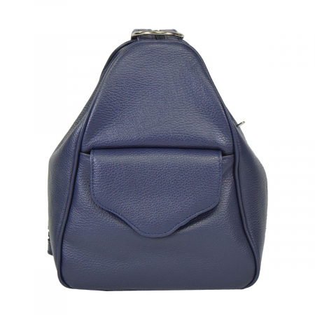 Rucsac de dama din piele naturala moale, model 126, Bleumarin mat [1]
