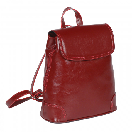 Rucsacuri - Rucsac de dama din piele naturala, model 097, Bordo