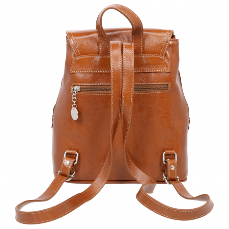Rucsac de dama din piele naturala, model 097, Maro tabac [1]