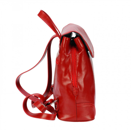 Rucsac de dama din piele naturala, model 097, Rosu [4]