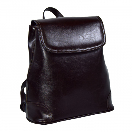 Rucsacuri - Rucsac de dama din piele naturala, model 097, Maro inchis