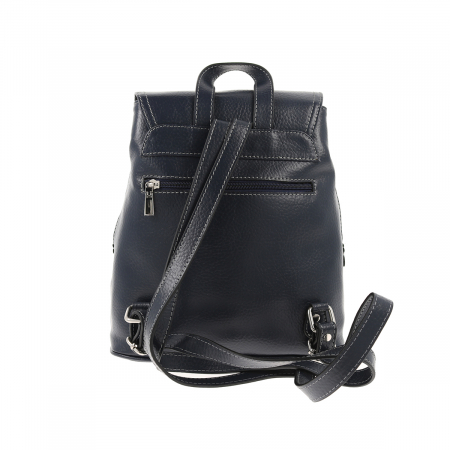 Rucsac de dama din piele naturala moale, model 097, Bleumarin mat [1]