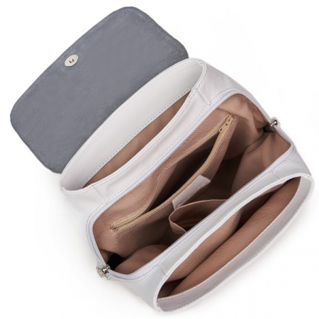 Rucsac de dama din piele naturala, model 097, Alb [2]