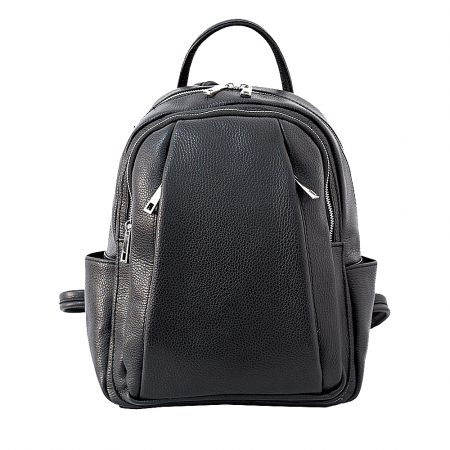 Rucsac de dama din piele naturala moale, model R137, Negru [4]