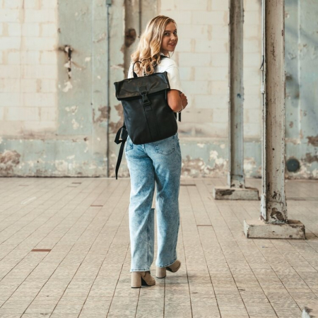 Rucsac unisex din piele naturala, The Chesterfield Brand, Savona, Negru [1]