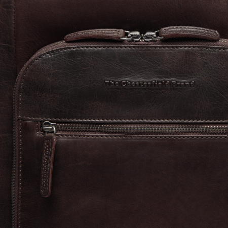 Rucsac de laptop 15 inch piele naturala, The Chesterfield brand, Maggiore, Maro inchis [3]