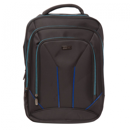 Rucsacuri - Rucsac de laptop din material textil, Lamonza, Toledo 15 inch, Negru/ Albastru