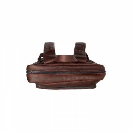 Rucsac de laptop din piele naturala, The Chesterfield Brand, Jasper, Maro inchis [2]